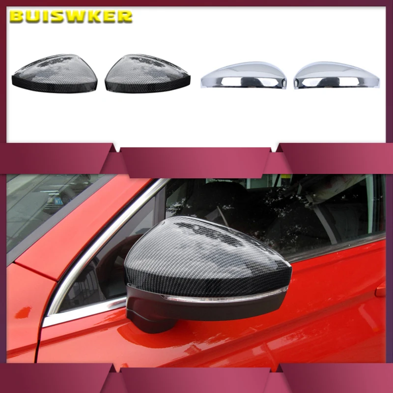 

Rearview Side Wing Mirror Caps Cover For VW Tiguan Allspace L MK2 2017 2018 2019 2020