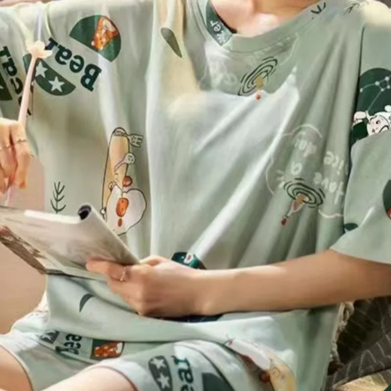 Новые пижамы для девочек тонкая Домашняя одежда милая осенняя Корейская версия