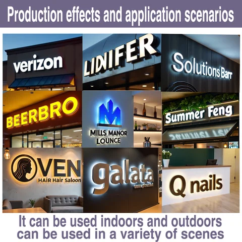 Светодиодная металлическая вывеска 3D Luminous Character