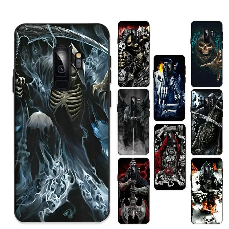 

FHNBLJ Grim Reaper Skull Phone Case for Samsung A51 A30s A52 A71 A12 for Huawei Honor 10i for OPPO vivo Y11 cover