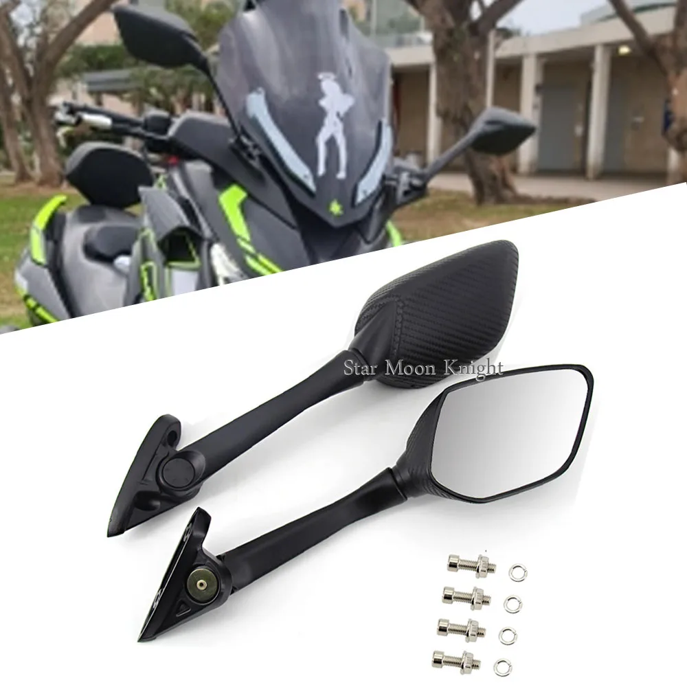 

Motorcycle Motorbike Foldable Side Mirrors Blind Spot Rearview Mirrors Cover Cap For Yamaha YZF R3 R25 2015-2018 YZF-R3 YZF-R25