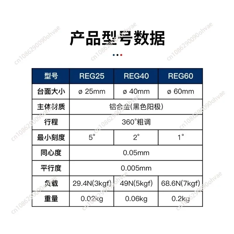 R-axis rotation fine-tuning table high-precision angle manual knob feed indexing plate REG25/40/60 displacement slide