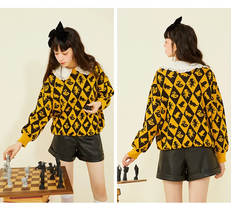 Свитер волшебных волшебников школьная форма Хогвартса для женщин и девочек |