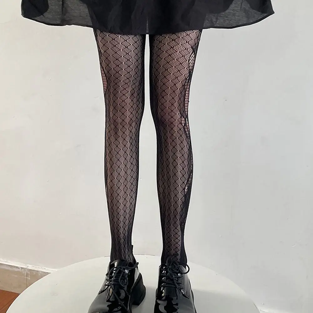 

Classic Hollowed Out Lace Mesh Stockings Bottomed Pantyhose Retro Floral Rattan White Stocking Hot Tights