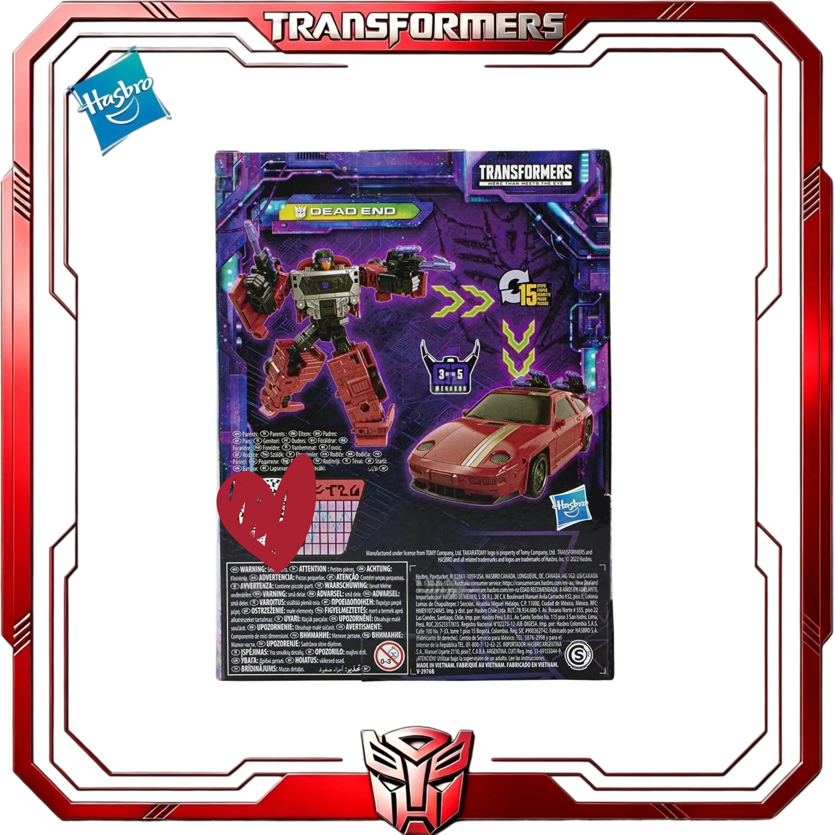 Фото В наличии: Коллекционная фигурка Transformers Legacy Deluxe Dead End Hasbro G1 Stunticon Menasor Arm Sports Car – подарок для фанатов №5