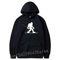 hoodies sportswears skiing bigfoot harajuku funny cute sasquatch ski winter gift fall long sleeve youth hoodie sudadera