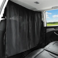 new car divider curtain sun shade privacy front rear seat partition curtain travel camping nap detachable simple curtain black
