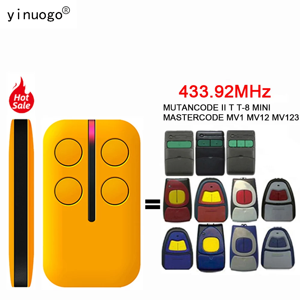 Цена Пульт дистанционного управления для открывания ворот гаража для MASTERCODE MV1 MV12 MV123 MUTANCODE II T T-8 MINI
