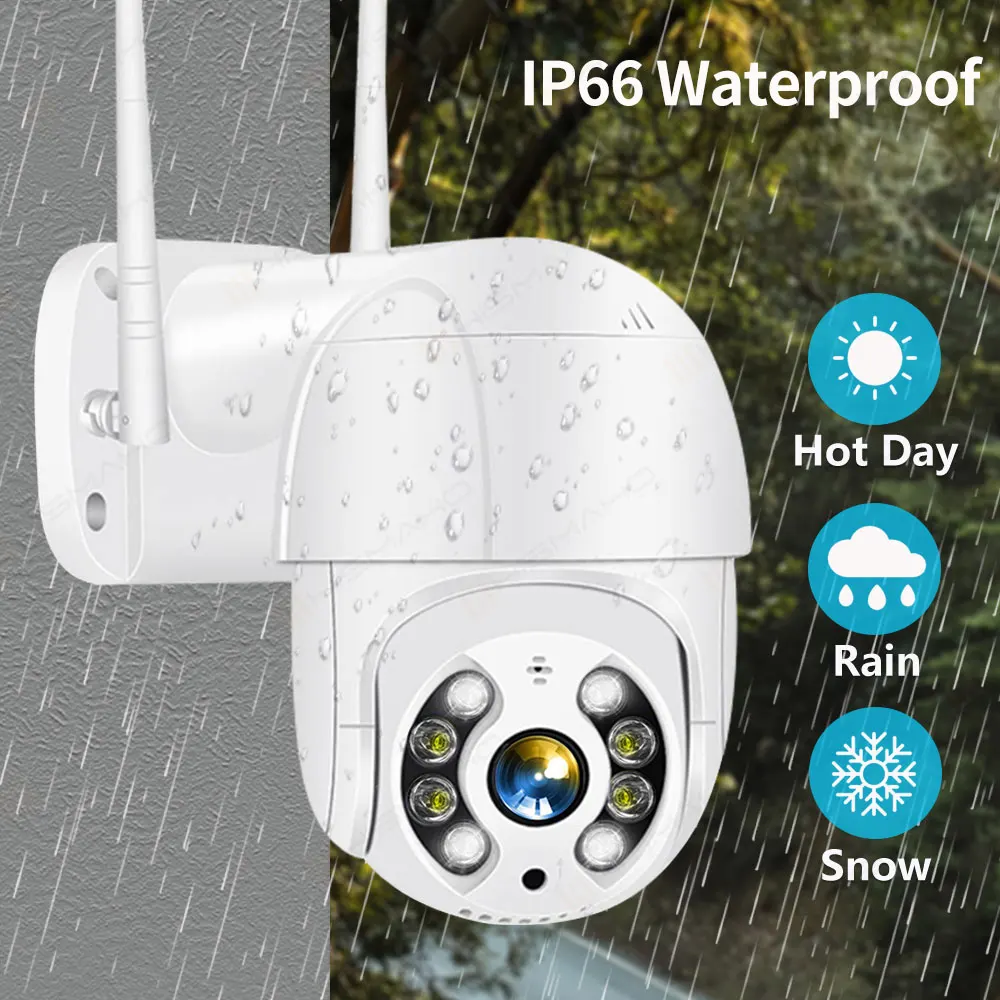 4K 8MP Wi-Fi IP-камера Наружная PTZ-камера видеонаблюдения 5MP Security CCTV Mini Dome 3MP Alexa