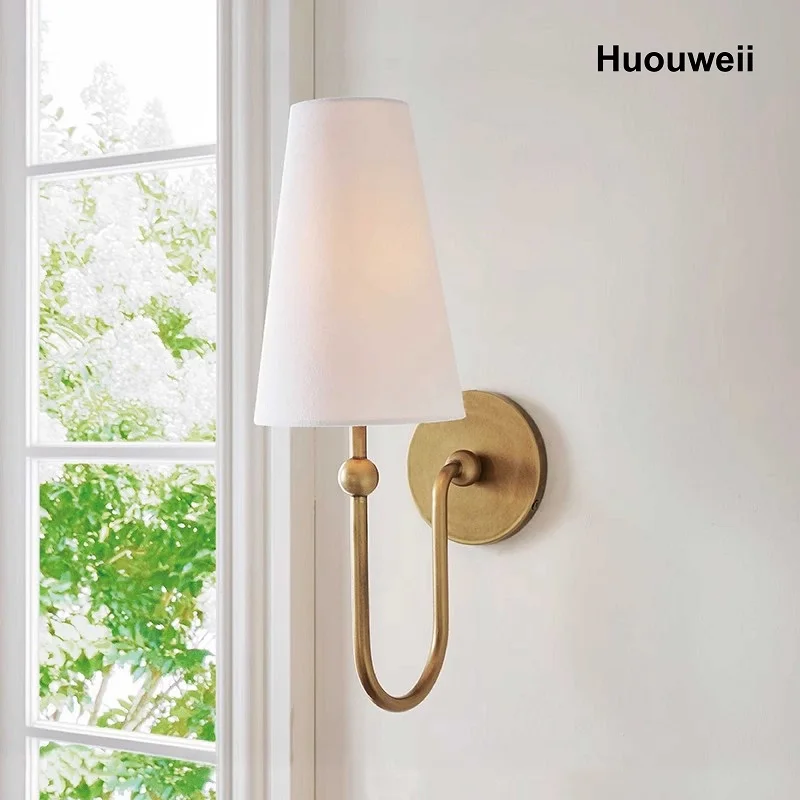 Простой льняной настенный светильник французские шкафы для спальни