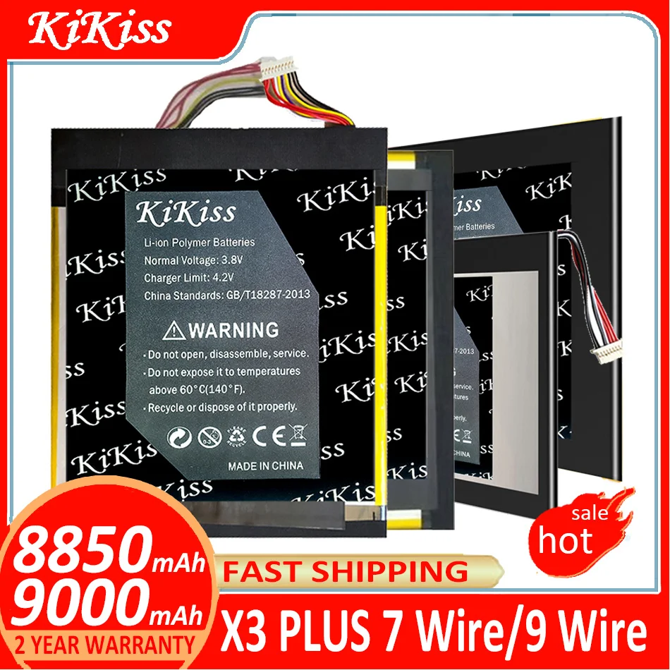 

KiKiss Battery for Teclast X3 PLUS X3PLUS 7 Wire 9 Wire Batteries + free tools
