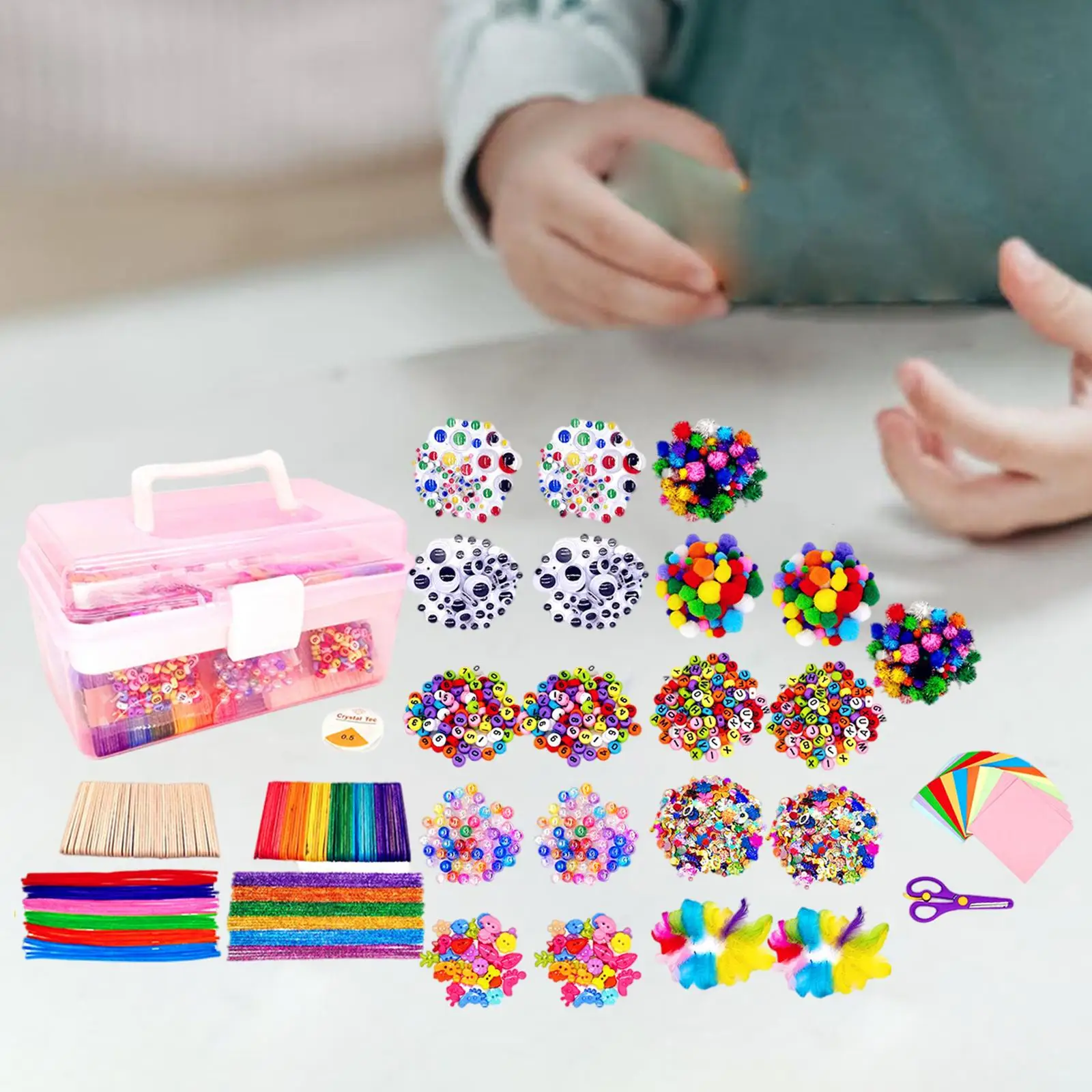 

All in One Complete Crafts Material Making Kit for Kids Great Gift Home Arts