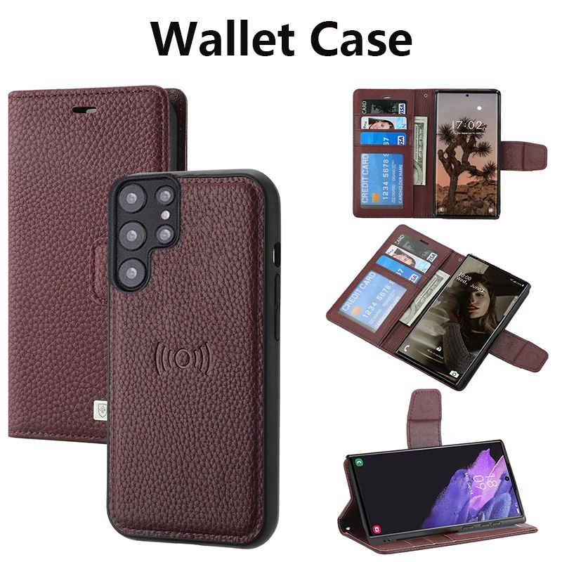 

Soft Leather for Samsung Galaxy S22 Ultra Case Quality Business Protective Cover for Samsung S22 Ultra Wallet Case