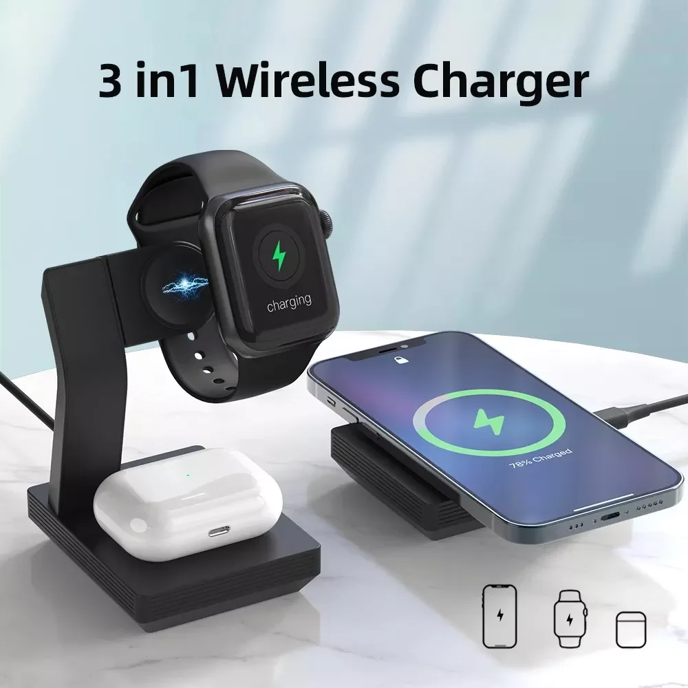 

15W Fast Wireless Charger Phone Watch Stand for Amazfit GTR2 GTR 2e GTS 2 GTS2 mini Bip U Pro T-Rex Pro GTR 3 GTS 3 GTR3 Pro