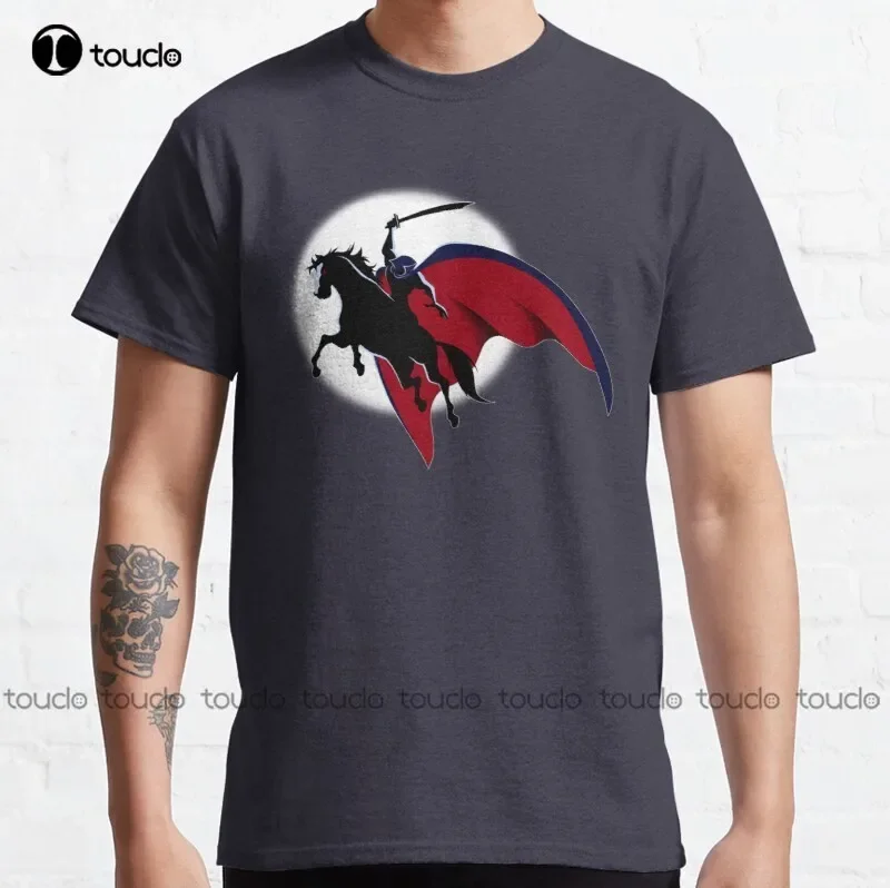 New The Horseman In Moon Retro Vintage Sword Headless Classic T-Shirt Usa Shirt Cotton Tee Shirts Xs-5Xl Streetwear Tshirt