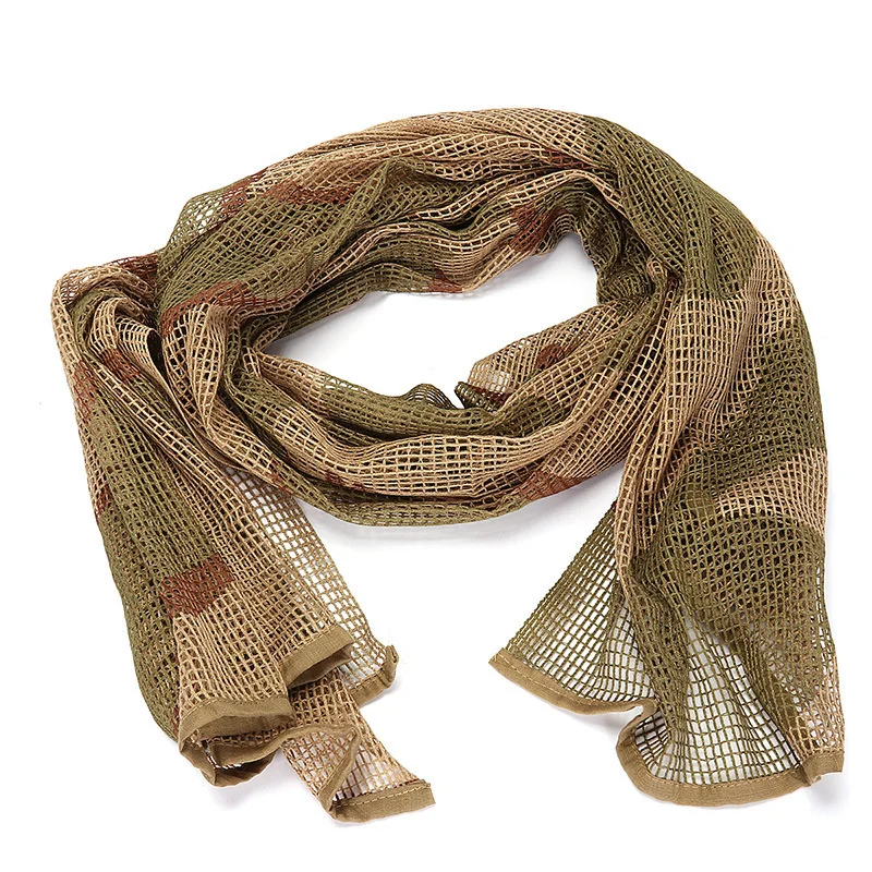 

Хлопковый военный тактический шарф SOETAC, камуфляжный сетчатый шейный шарф, снайперский шарф для лица, фата, головная повязка для кемпинга и охоты