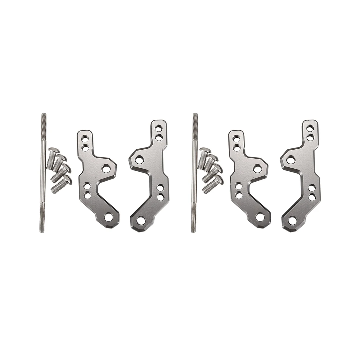 

2X Motorcycle Aluminum Alloy Foot Pegs Rear Rearset Base for Kawasaki Ninja 250 300 Zx-300R Z250 Z300(Titanium)
