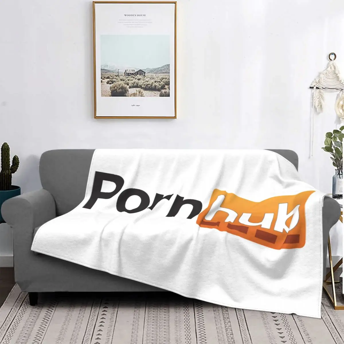 

Ultra-Soft Fleece Pornhub Logo Throw Blanket Warm Flannel Entertainment Websites Blankets for Bed Home Sofa Quilt