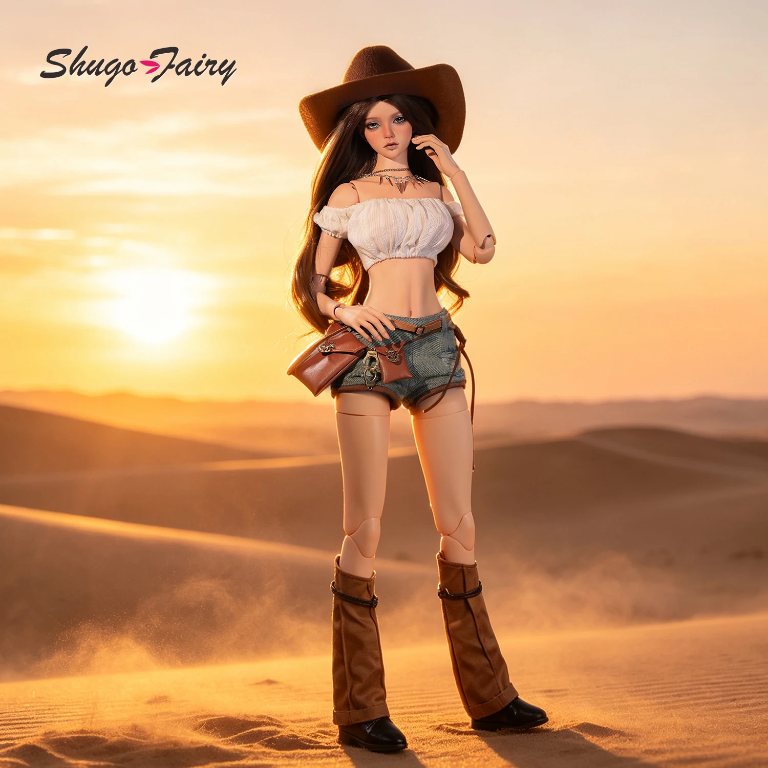 ShugaFairy 13 Mari E DS Полный комплект, смоляная шарнирная кукла BJD, Американская ковбойша, ретро-шик, микро-джинсовые шорты, атмосфера пустоши, FC. (art.: 3920dd2ef1d78) - 3920dd2ef1d78