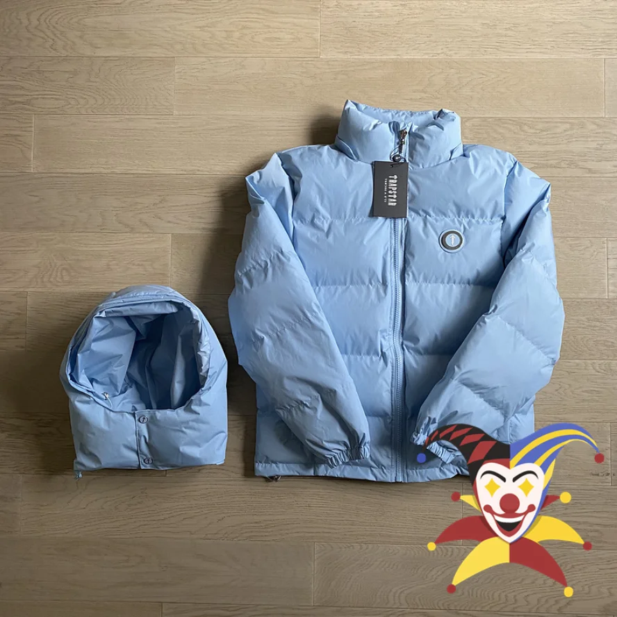 

Trapstar London PUFFER JACK Parkas Men Women Removable Hoodie Down Jacket Embroidered Logo Coats