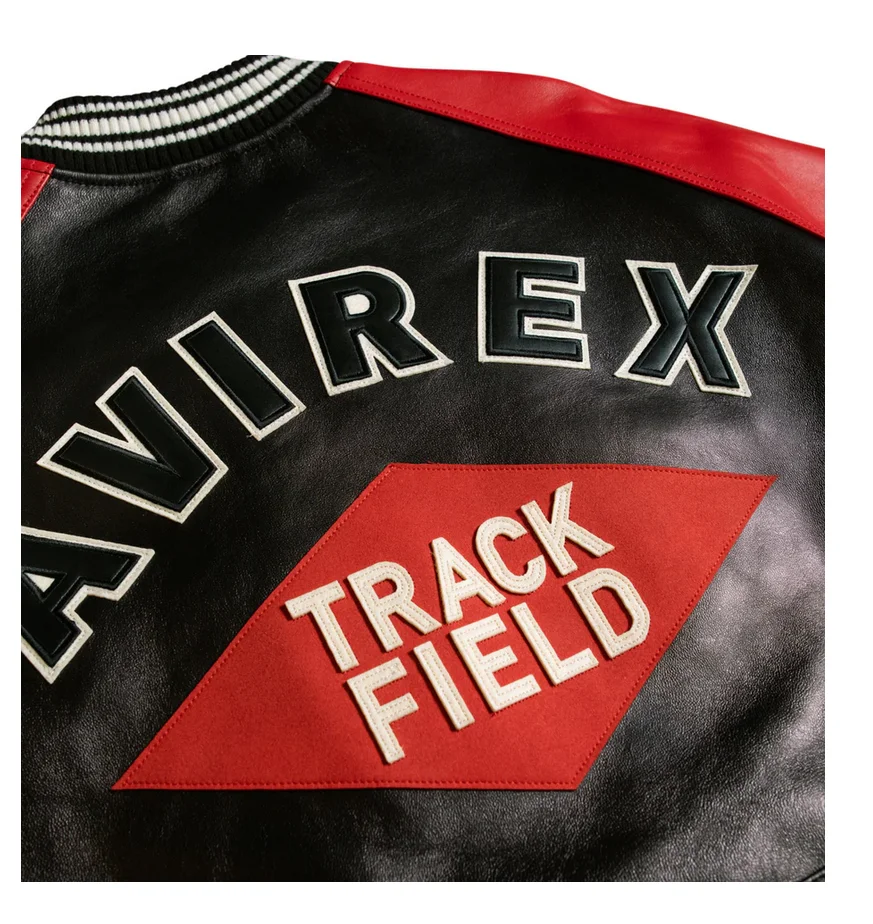 AVIREX осенняя новая куртка TRACK FIELD VARSITY из овечьей кожи мужская бейсбольная одежда