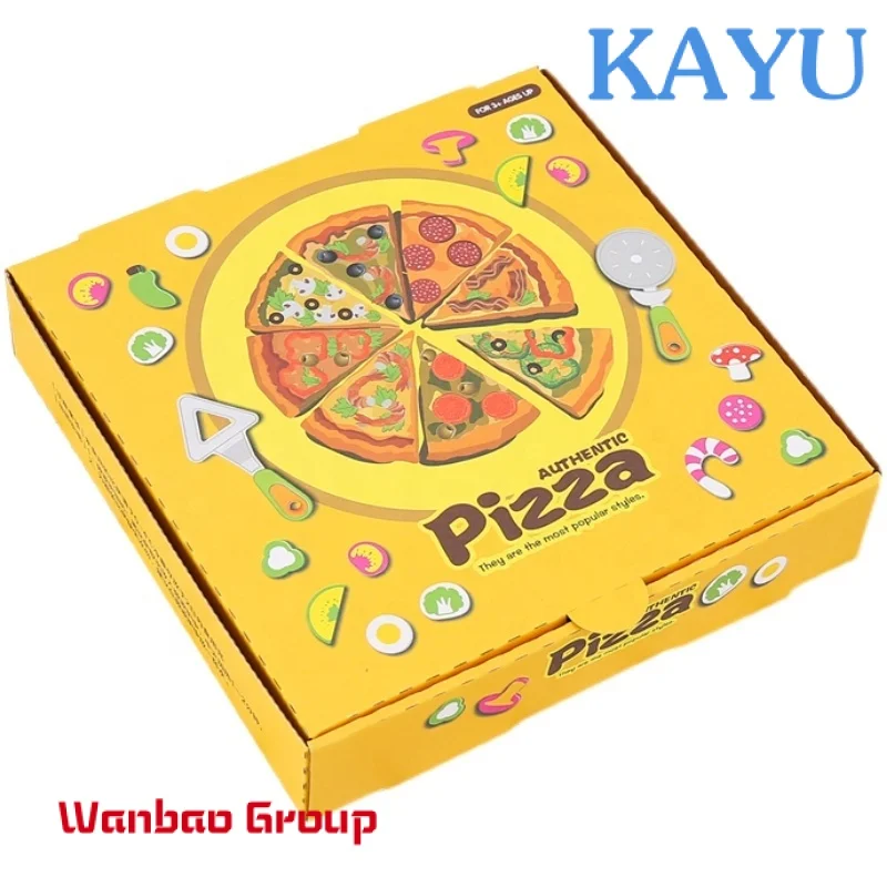 Customized Print 35X35 32X32 High 3.5 Pizza Box Inside And Outside Novel Design Golden Supplier Corrugated Pizza Box