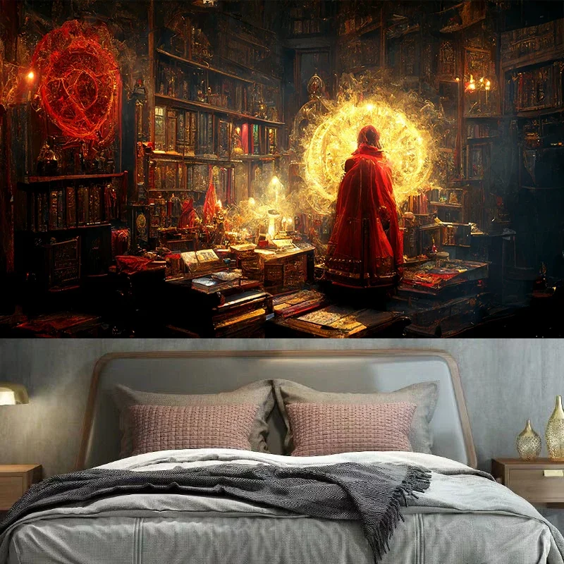 Волшебный книжный дом гобелен настенное художественное украшение подвесная