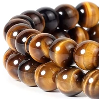 natural stone bead for jewelry making loose spacer yellow tigers eye beads diy bracelet accessories 4 6 8 10mm