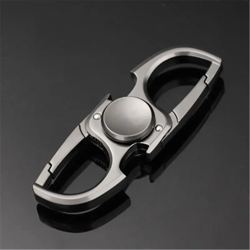 

Hand Spinner Spinning Fidget Bottle Opener Metal Interactive Gyro Portable Anti Anxiety Desk Toy for Adult Men’s Keyring