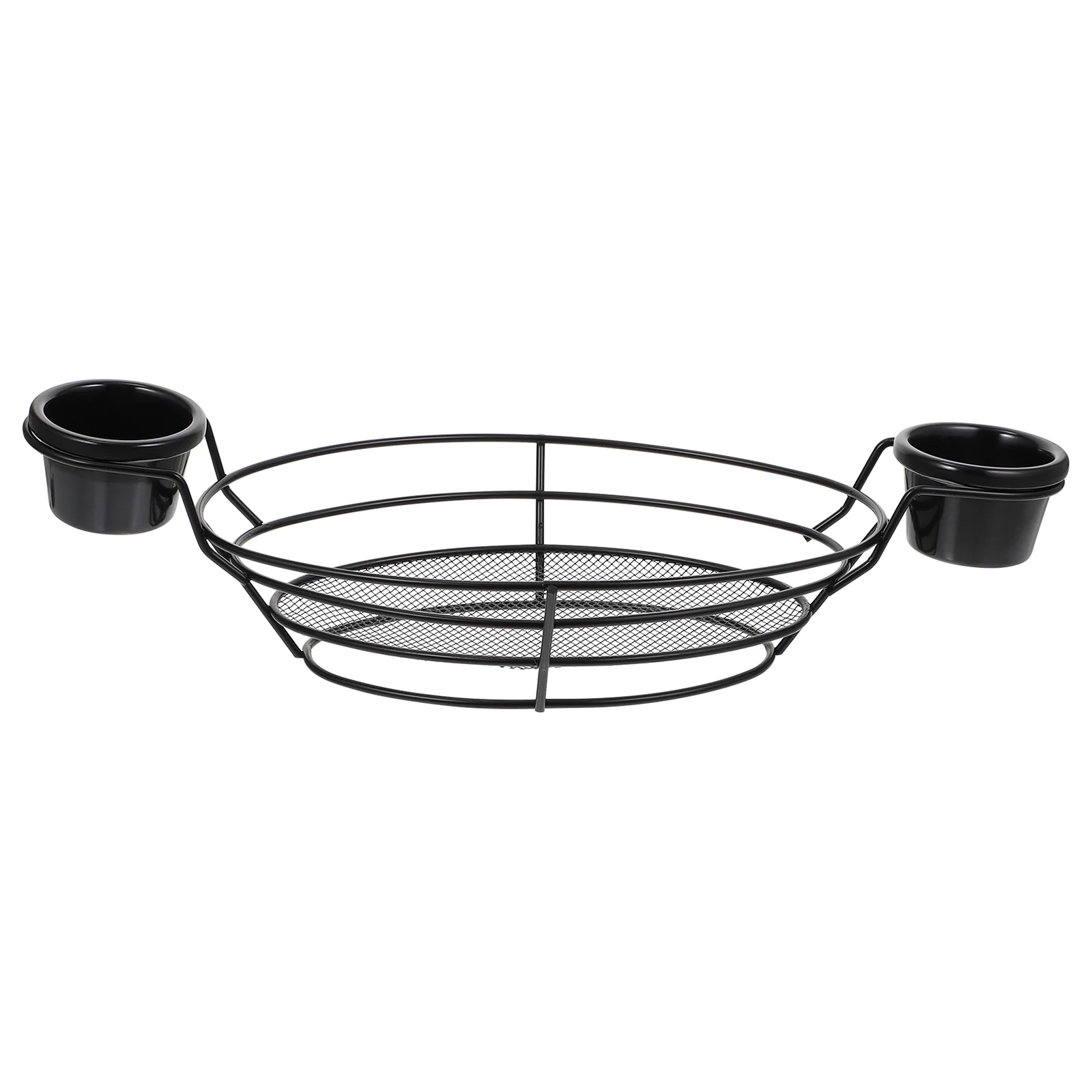 

1Pc Restaurant Frying Basket Durable Basket Stainless Steel Basket (Black)