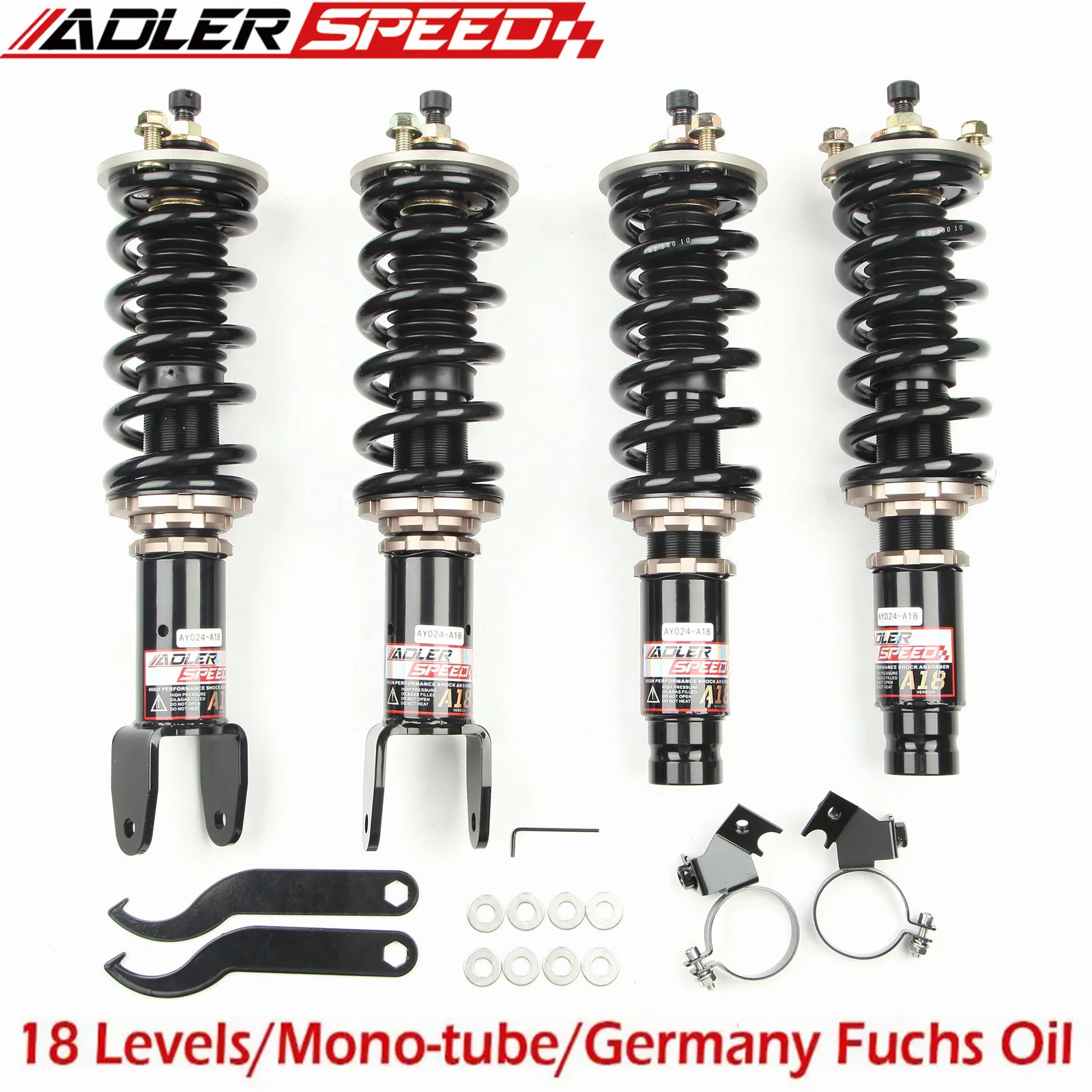 ADLERSPEED Пойловеры для Honda Civic 92-00 Integra 94-01 18-позиционный регулируемый демпфер