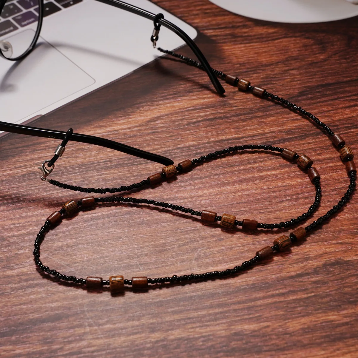 Chic Wooden Beads Beaded Glasses Chain No Fading Sunglasses Lanyard Eyeglass Cord Hanging Neck Strap