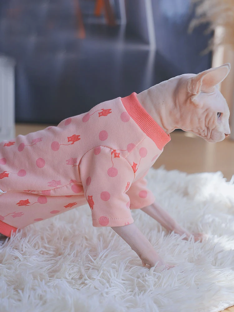 Комбинезон с воротником-хомутом и котом из мягкого хлопка