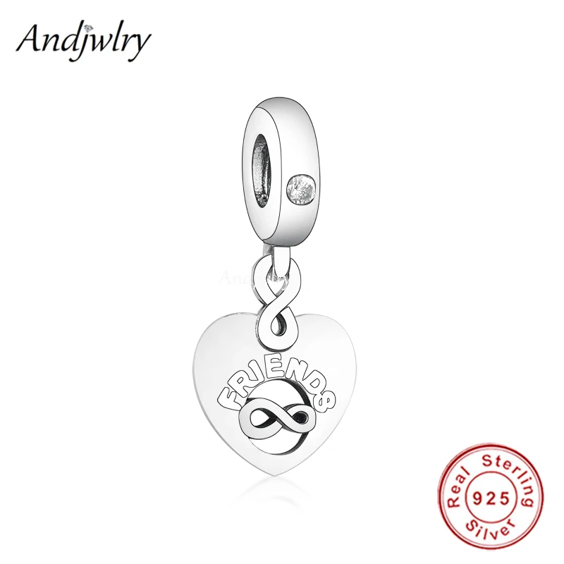 

Fit Bracelet Charms Silver 925 Original Friends Forever Infinity Symbol Bead Bracelet&Bangle Jewelry Berloque