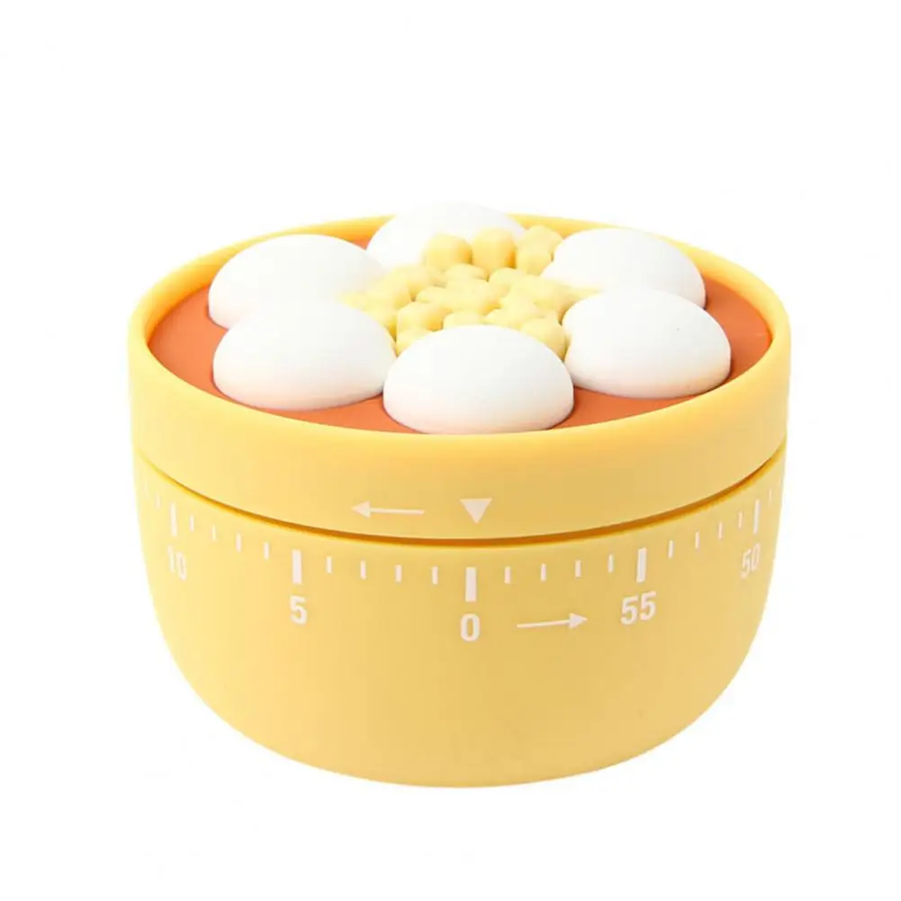 

Convenient Baking Timer Ring Bell Remind Plastic Mechanical 60 Minutes Manual Reminder for Daily Use Kitchen Timers