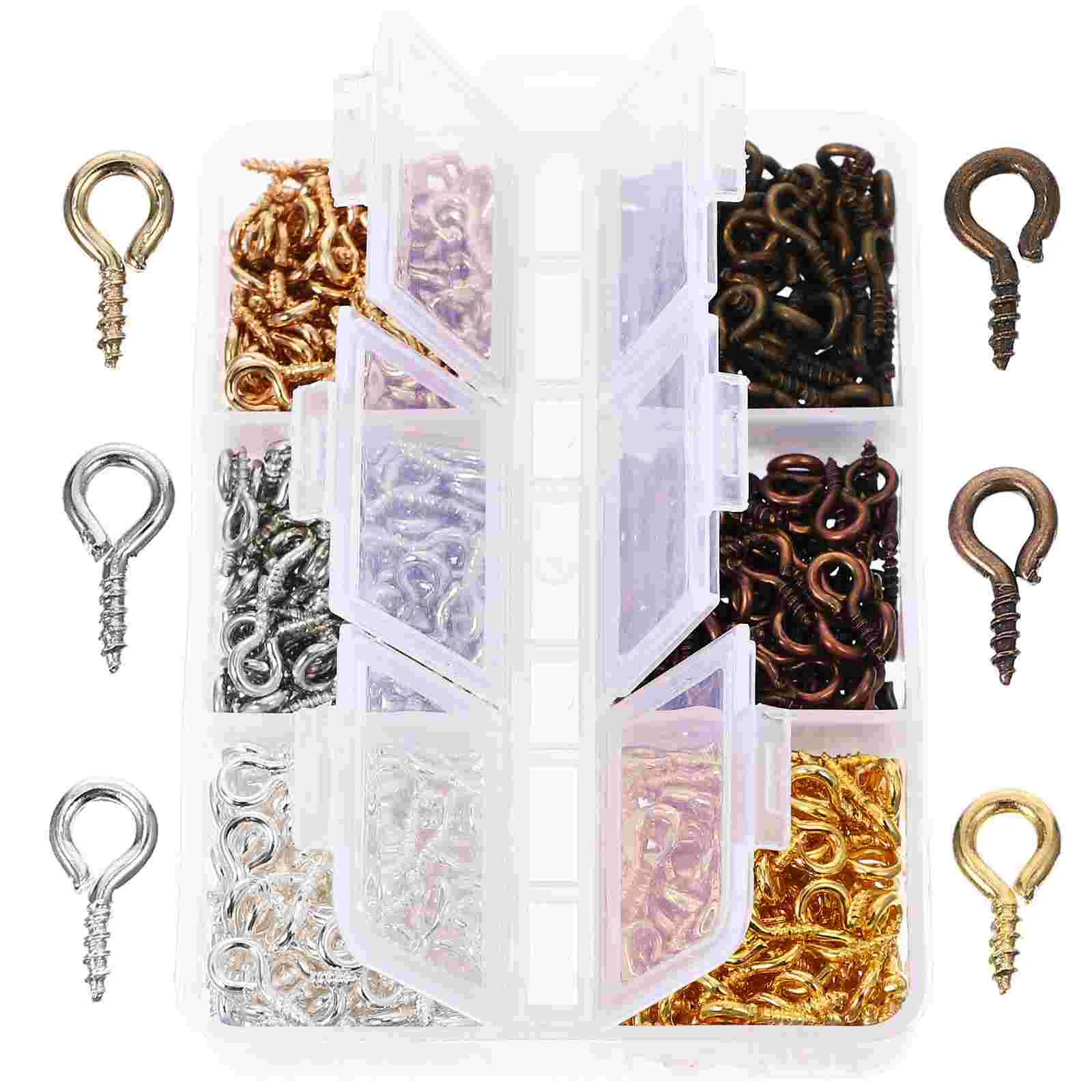 

Horn Nails Eye Bolt Screw Hooks Jewelry Making Screws Threaded Clasp DIY Pendant Material Alloy Small Pin Metal