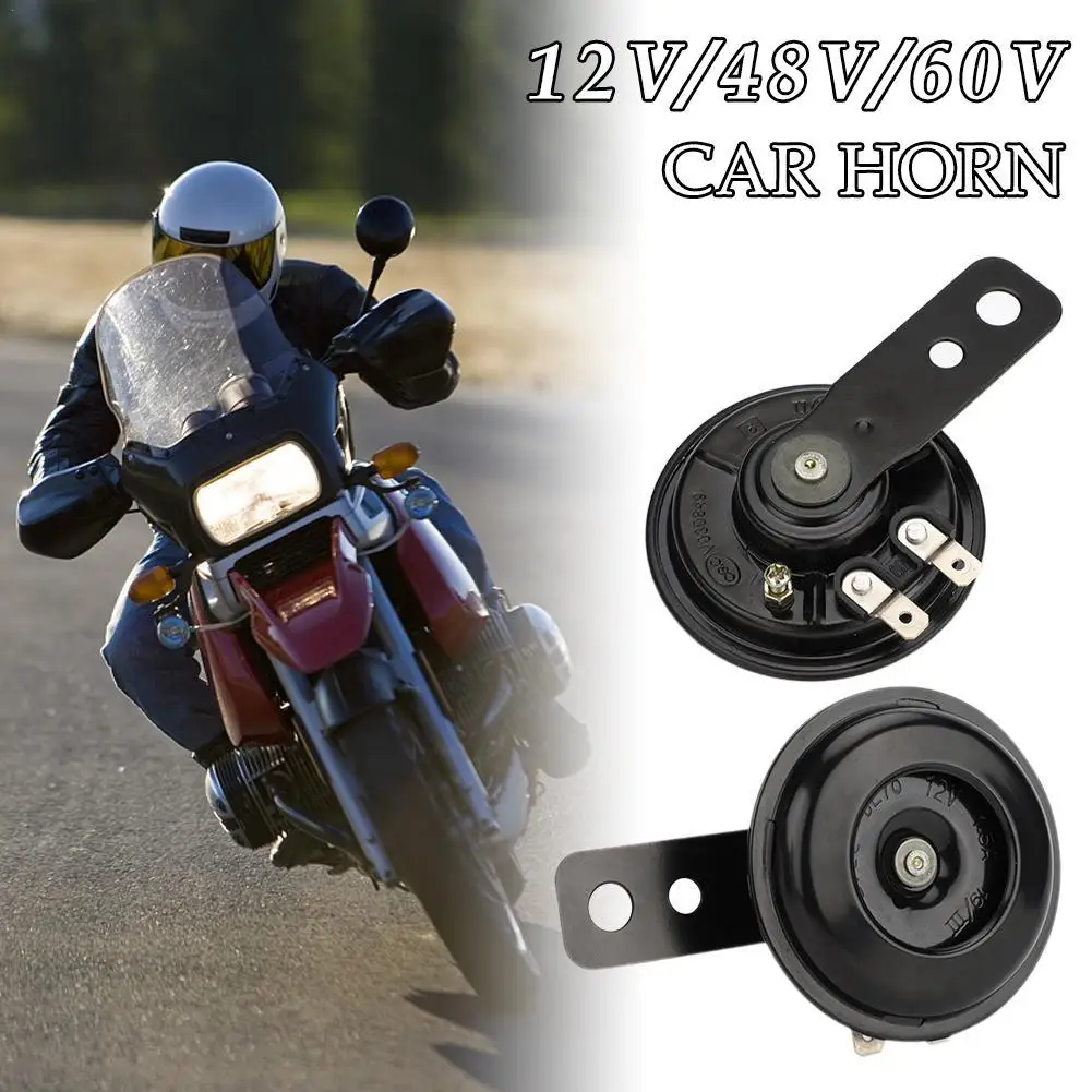 

Universal Electric Horn 12/48/60V for Car Truck SUV Motorcycle Bus Motor Yacht Boat Black Waterproof Car Horn Motorcycle Speaker