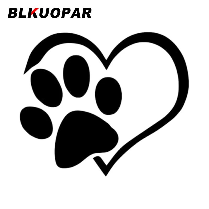 

Водонепроницаемая наклейка BLKUOPAR с изображением лап и сердца для домашних животных и кошек