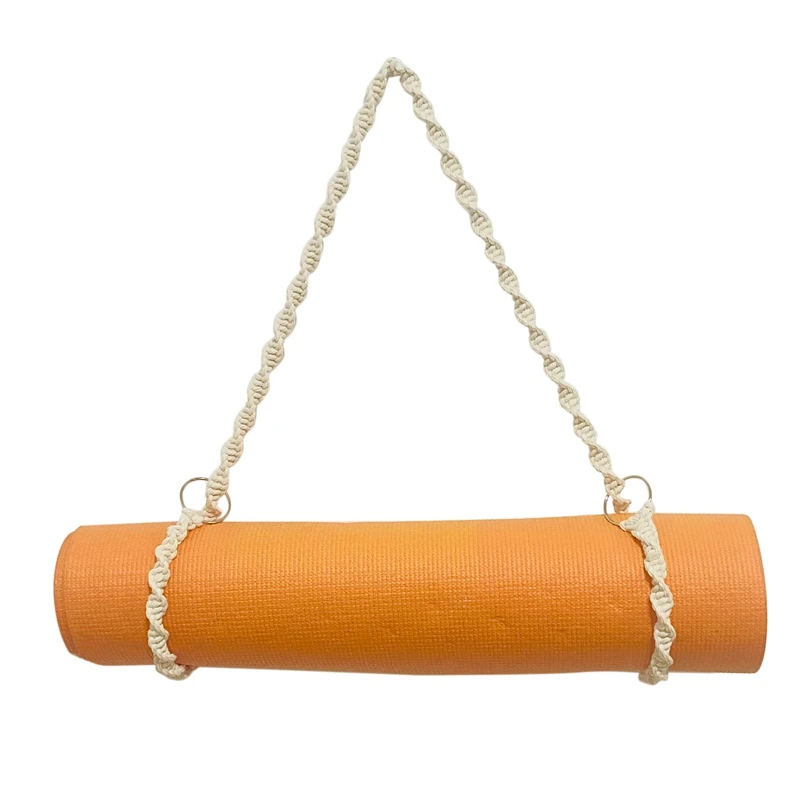 

Yoga Mat Carry Strap Handmade Boho Crochet Macrame Adjustable Shoulder Strap For Yoga Mat Sling Pilates Exercise Fitness