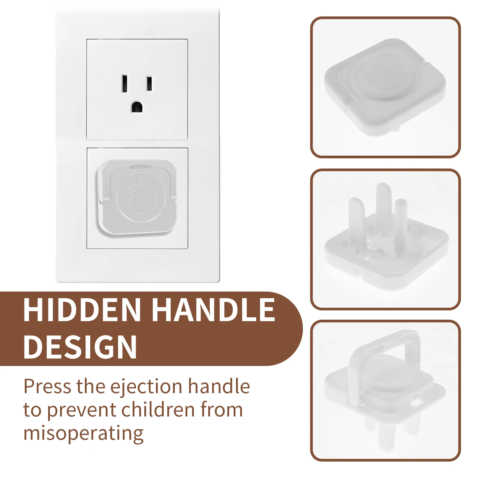 Новые 50 шт. крышки розетки для США 3-контактный пресс-стиль утолщенные