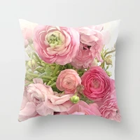 45x45cm printing pillowcase home textile new country rose mediterranean pillow nordic sofa bedside cushion peach velvet decor