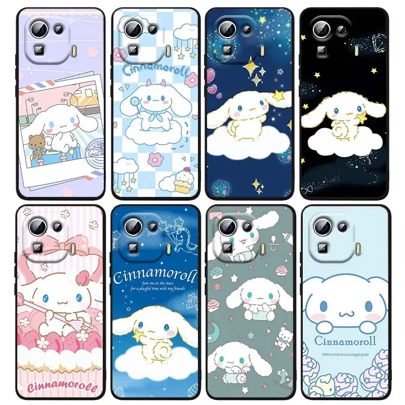 

Sanrio Cinnamoroll Cartoon Phone Case For Xiaomi Mi 13 12T 12S 12X 12 11 11T 11i 10T 10 Pro Lite Ultra 5G Cover Black Funda