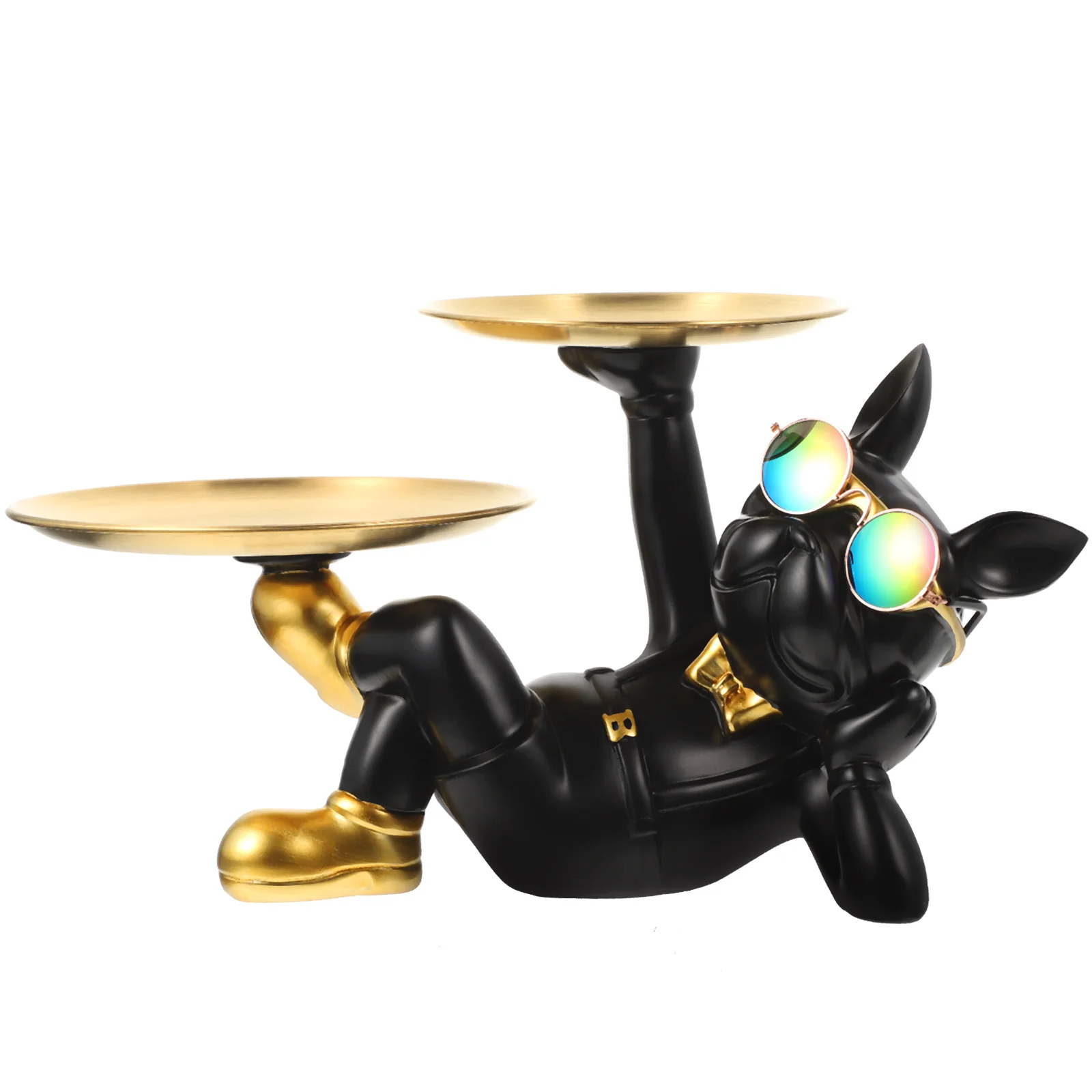 

Tray Plate Dog Vanity Sculptures Bank Catchall Dish Trinket Bathtub Jewelry Ring Animal Statuesfigurines Puppy Holder Snack