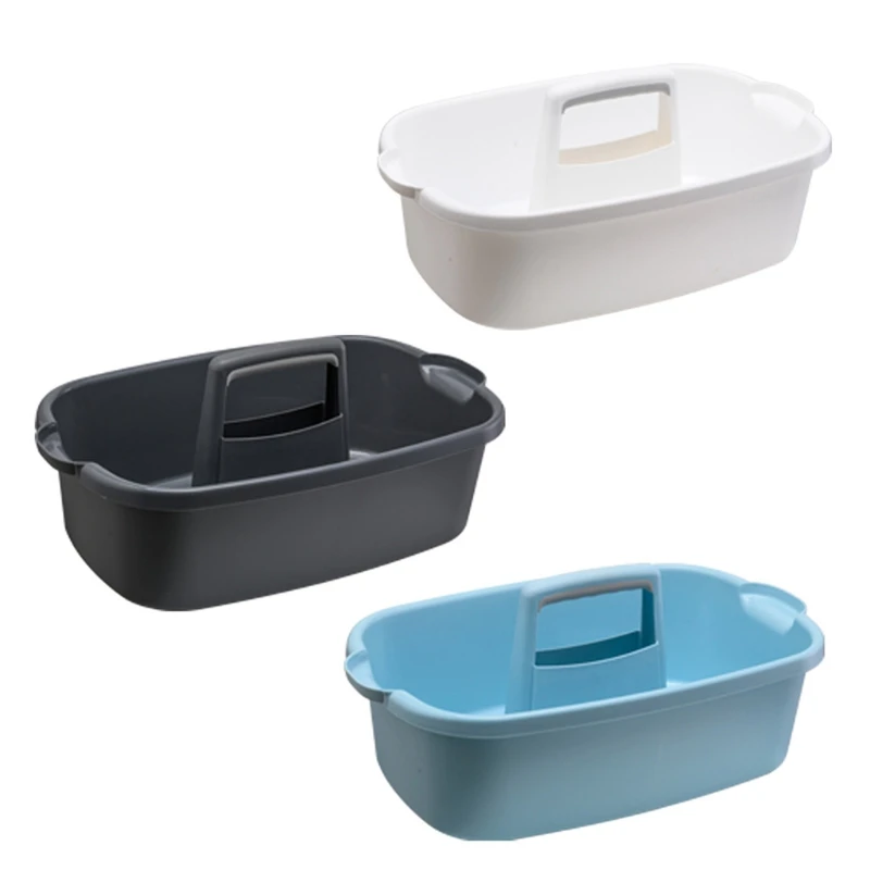 2023 New Portable Storage Basket Cleaning Caddy Storage Organizer Tote with Handle for Laundry Bathroom Kitchen Spray Bottles