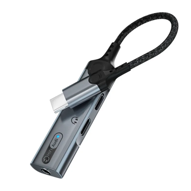 Адаптер для наушников PD60W 3 в 1 разветвитель быстрой зарядки Тип C на 5 мм DAC аудио