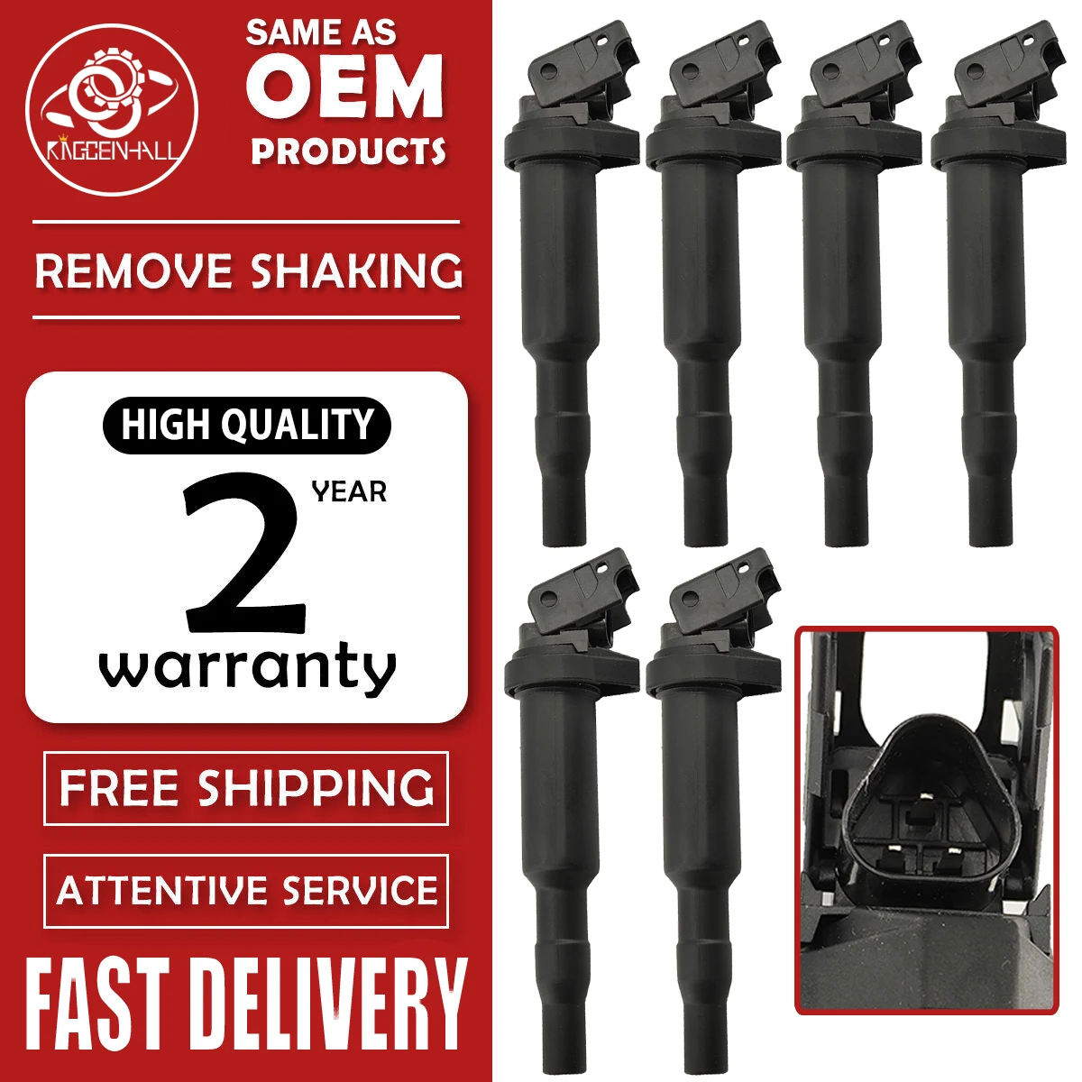 6 шт. 0221504470 катушки зажигания 12138616153 12137594937 для BMW 325i 328i 525i 530i 330i 650i X3 X5 M3 Z4