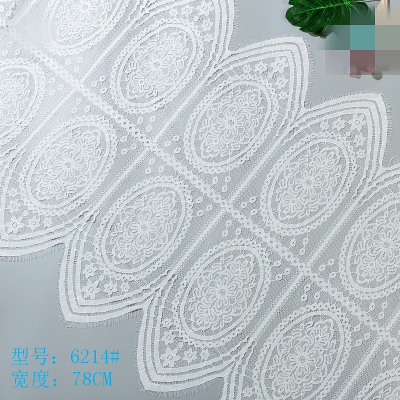 

Ресницы из ткани шириной 78 см, 3 метра, аксессуары и материалы, высокое качество, французское кружево, черный и белый цвет, 2023