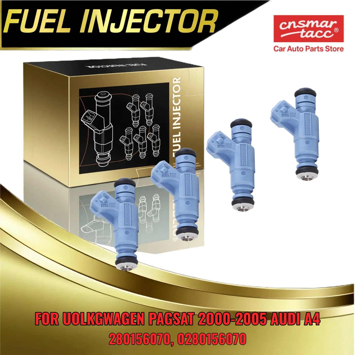 

Для VW Passat для Audi A4 4 шт. топливные форсунки 1 8L Turbo 2000 2006 0280156070