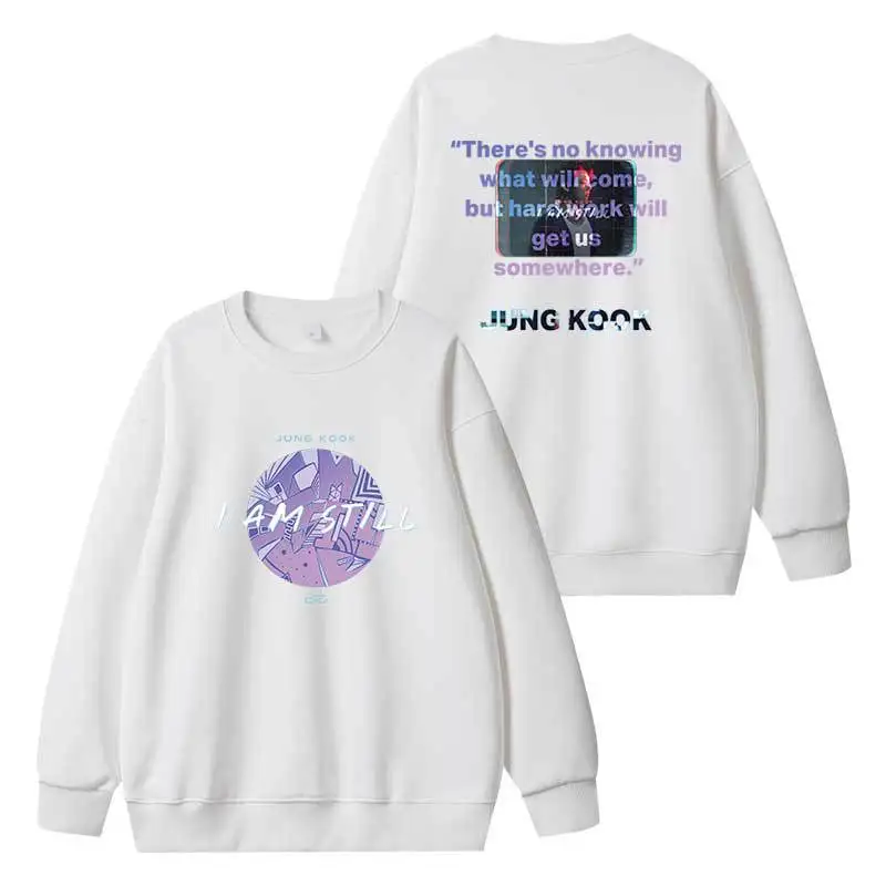 Толстовка с капюшоном JUNGKOOK I AM STILL Kpop для женщин и мужчин осенняя свободная
