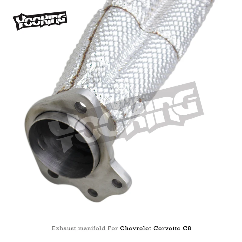 Фото Выпускной коллектор Yooking с равномерной длиной труб для Chevrolet Corvette C8 Z51/Z06 Extended 6.2L 2019-2025, нержавеющая сталь №2